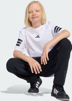 Футболка Adidas J FI 3S  TEE WHITE/BLACK дитяча - 5