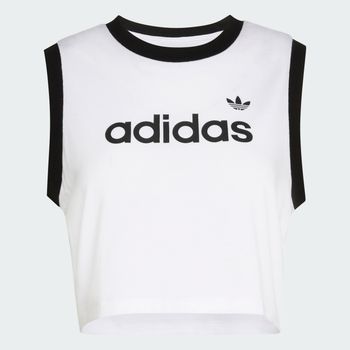 Футболка Adidas LINEAR TANK WHITE/BLACK жіноча - 6