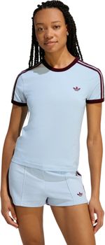 Футболка Adidas 3S TEE SLIM CRSK/MAROON женская - фото